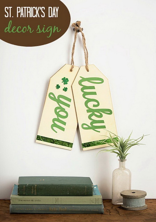 St. Patrick's Day DIY Decor Sign。 