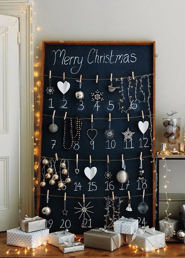 Chalkboard Advent Calendar. 