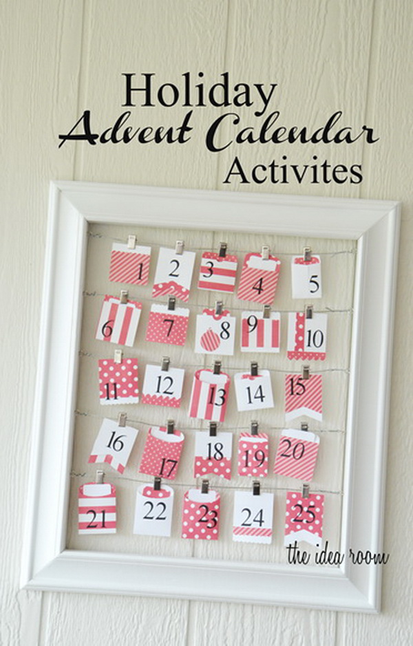 Holiday Activities Advent Calendar. 