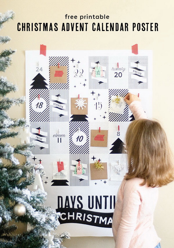 Christmas Advent Calendar Poster. 