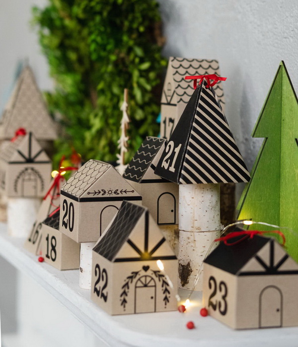 3D Paper Advent Calendar. 