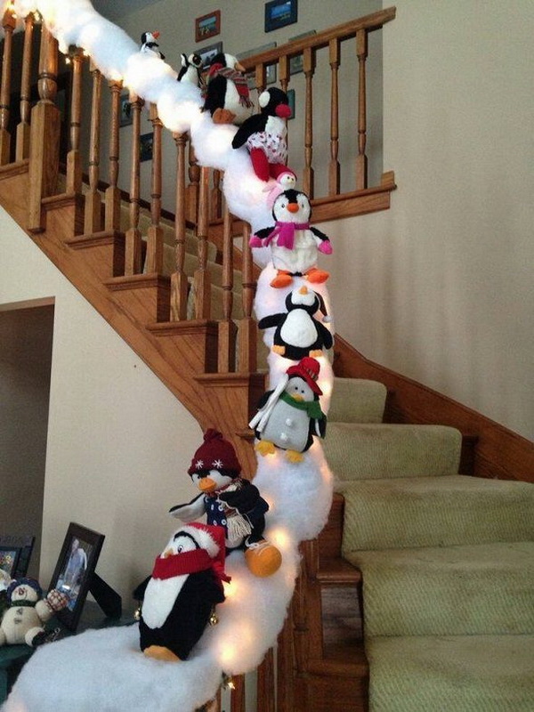 30+ Festive Decoration Ideas for Christmas Staircase.